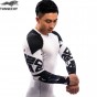 TUNSECHY Fashion Brand Fitness 3D Prints Long Sleeves T-Shirt Men Bodybuilding Compression Crossfit T-Shirt Wholesale And Retail