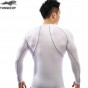 TUNSECHY Brand Fashionable White Compression Tight Long-Sleeved T-Shirt Fashion Round Collar 3D Digital Printing T-Shirt