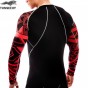 TUNSECHY Brand Newest 3D Print Long Sleeve T-Shirt Fitness Men Bodybuilding Crossfit Brand Compression T-Shirt Clothing