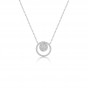 2019 Hot Sale Fashion 925 Sterling Silver Double Round Necklace Womens Pendant Necklaces Trendy Female Party Girl Jewelry 