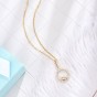 New Pendants Stylish Circle Necklace Rose Gold S925 Silver Chain Necklace For Women Fine Jewelry