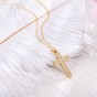 2019 New Fashion 925 Sterling Silver Pendants Necklaces Charms Cross Necklaces For Women Rose Gold Trendy Female Party Girl Jewelry