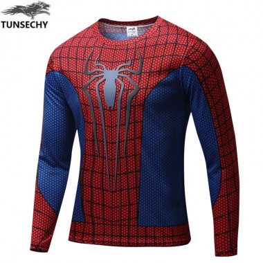 TUNSECHY Wholesale And Retail 2018 Captain America Manufacturers Sell Fashion Round Neck Long Sleeve T-Shirt Free Shipping