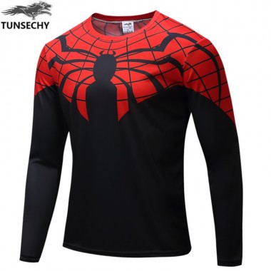 2018 Miracle Captain America Superhero Round Neck Long Sleeve T-Shirt Man Clothes Long Sleeve XS - XXXXL Free Shipping