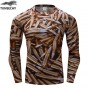 2018 Men Compression T-Shirts Brand Keep Fit Fitness Long Sleeves Base Layer Skin Tight Weight Lifting Elastic Mens T Shirts