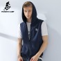 Pioneer Camp New Hooded Vest Men Brand Clothing Fashion Solid Waistcoat Male Top Quality Sleeveless Jacket Grey Blue AWY701012
