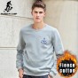 Pioneer Camp Autumn Winter Fashion Mens Hoodies Casual 100% Cotton Thicken Fleece Crewneck Hoodie Sweatshirt 405102