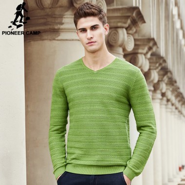 Pioneer Camp 2018 New Spring Sweater Men Famous Brand Clothing Fashion V-Neck Knit Male Sweater Fashion Casual Pullover 655106