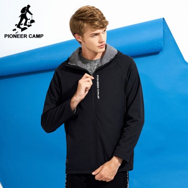 Pioneer Camp Softshell Waterproof Autumn Spring Jacket Men Brand-Clothing Thick Fleece Warm Coat Male Quality Stretch AJK705224
