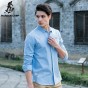 Pioneer Camp 2017 Spring New Fashion Mens Shirts Blue Thin 100%Cotton Long Sleeve Men Work Shirt Casual Imported Clothing 666205
