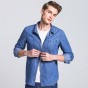 Pioneer Camp New Denim Shirt Male Brand Clothing Solid Casual Shirt Men Top Quality 100% Cotton Social Shirts For Men ACC705069