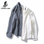 Pioneer Camp New Arrival Solid Casual Shirt Men Brand-Clothing Simple Long Sleeve Shirt Male Top Quality White Grey ACC701355