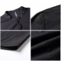 Pioneer Camp New Design Stand Collar Shirt Men Brand Clothing Solid Black Casual Shirt Male Top Quality 100% Cotton ACC701357
