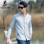 Pioneer Camp 2018 New Fashion Men Shirts Solid Slim Fit Casual Male Social Dress Shirt Long Sleeve Imported British Style 666203