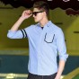Pioneer Camp New Casual Shirt Men Brand Clothing Fashion Long Sleeve Social Shirt Male Quality 100% Cotton Grey Blue ACC701044