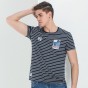 Pioneer Camp Summer Striped T-Shirt Men Brand Clothing Fashion Short T Shirt Male Top Quality Stretch Casual Tshirt ADT702128