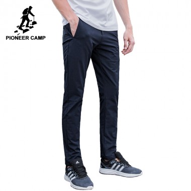 Pioneer Camp New Waterproof Casual Pants Men Brand-Clothing Simple Solid Trousers Male Quality Stretch Slim Fit Pants AXX701153