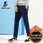 Pioneer Camp New Solid Thick Fleece Sweatpants Men Brand Clothing Straight Fleece Warm Trousers Male Quality Cotton AWK702320