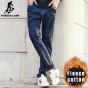 Pioneer Camp Thick Winter Men Jeans Brand Clothing Top Quality Male Fleece Denim Pants Fashion Casual Jeans Men Trousers 611041