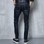Pioneer Camp New Spring Autumn Thick Jeans Men Brand Clothing Male Black Denim Pants Top Quality Casual Denim Trousers 611036