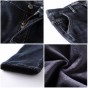 Pioneer Camp Thick Fleece Warm Jean Men Brand Clothing Autumn Winter Black Denim Pants Male Quality Solid Trousers ANZ710001