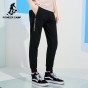 Pioneer Camp New Spring Casual Pants Mens Brand Clothing Thin Quality Trousers Men Darwstring Print Black Joggers Male AXX802062
