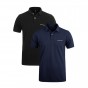 Pionner Camp 2-Pack Men Polo Shirt Business &Amp; Casual Solid Male Polo Shirt Short Sleeve Soft Dark Blue Black Pack Of 2