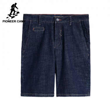 Pioneer Camp Dark Blue Short Jeans Men Brand-Clothing Solid Casual Summer Shorts Male Top Quality Bermuda For Men ADK703103