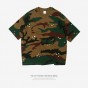 INFLATION 2018 New Men Camouflage Short Sleeve T-Shirt Male Fashion Casual High Street Hip Hop Loose Tees Oversize Tshirt 8247S