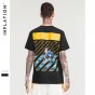 INFLATION New Arrivals Mens T-Shirt Fashion 2018 Summer Mens Fashion Brand Mens T-Shirt Short Sleeve Off Print T-Shirt 8252S