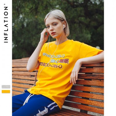INFLATION 2018 New Fashion T-Shirt Man Short Sleeve Funny T Shirts 100% Cotton Hip Hop T-Shirts Top Tees Men 8197S