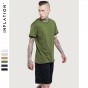 INFLATION 2017 New Style Fake Two Piece T Shirt Men Hiphop Plain Color T-Shirts Summer Style Short Sleeve 100% Cotton