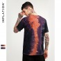 INFLATION 2018 Summer Fashion Brand T Shirt Men T-Shirt Men Slim T Shirt O-Neck Tie Dyed Streetwear Casual Top Tee 8105S