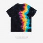 INFLATION 2018 Brand T Shirt Tie Dyed Short Sleeve Tees Rock Men T-Shirt Casual T-Shirt For Men Streetwear New Summer 8102S
