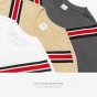INFLATION Oversized V Stripe T-Shirt 2018 Summer Mens Casual T Shirt Streetwear Brand Clothing Man'S Loose Top Tee 8198S