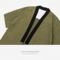 INFLATION 2018 Spring/Summer New Arrival Japanese Style Kimono Short Sleeve Shirts Hip Hop Plaid Shirt Male Dress Shirt 8352S