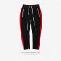 INFLATION 2017 New Autumn Mens Sportswear Pants Side Stripe Zipper Men Campus Style Sweatpants Elastic Waist Sweatpants 345W17