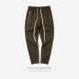 INFLATION 2017 Autumn Mens Joggers Casual Sweatpants Side Vents Zipper Elastic Belt Pocket Thin Fleece Men Sweatpants 361W17