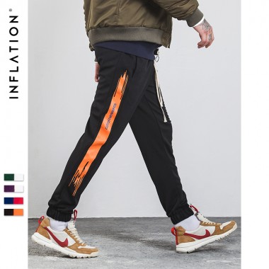 INFLATION 2017 New Autumn Mens Urban School Style Sweatpants Side Stripe Men Streetwear Hip Hop Sweatpants 356W17