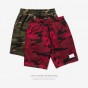 INFLATION 2017 Men'S Hightstreet Casual Shorts Bamboo Cotton Men Summer Shorts Red Camouflage Hip Hop Shorts