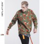 INFLATION Men 2017 Pullover High Street Sweatshirt Fashion Skateboard Hip Hop Sweatshirt Camouflage Thick Male Sweatshirt 521W17