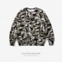 INFLATION 2017 Trends Mens Pullover Sweatshirt Autumn Hip Hop Sweatshirt Cotton Camouflage Thick Fleece Warm Sweatshirt 522W17
