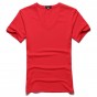 Mens T-Shirt Slim Fit V-Neck Men Short Sleeve Cotton Tshirt Casual Tee Tops Mens T Shirt Brand Clothing 2018 T Shirt Homme