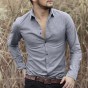 MIX MAN Casual Men Shirts British Style Slim Fit Long Sleeve Oxford Dress Shirts Brand Men Clothing Solid Chemise Homme 2017