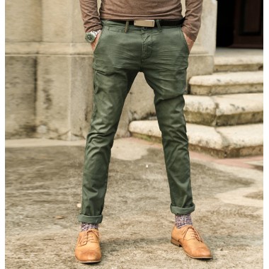 Retro Metrosexual Man Wash Old Army Green Male Super Slim Jeans Metrosexual Man Straight Casual Jeans K659