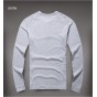 2017 Autumn T-Shirt Brand Slim Fit Solid Color Men Warm Bottoming Long Sleeve Cotton Pullover Camisa Masculina Men Casual New