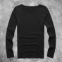 2017 Men New Winter O Neck Collar Slim Stretch Long Sleeved T-Shirt Metrosexual Man Cotton Casual European Style Brand T Shirt