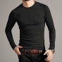 2017 New Winter Raglan Sleeve Knitted Slim Thick Long Sleeve Cotton T-Shirt Metrosexual Men Casual Brand European Style T Shirt