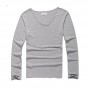 Mens Bottoming T Shirt Slim Solid Men T-Shirts European And American Style Cotton Long Sleeve Shirts Brand T Shirt For Mens
