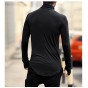 Men Slim Long Sleeve Cotton Turtleneck Bottoming T Shirt Men New Autumn Fashion European Style Solid Casual Brand Design T Shirt